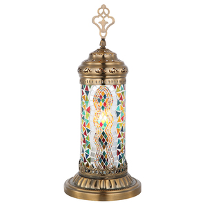 Lampada da terra lampada da tavolo mosaico di vetro handmade turco - Product Image 1