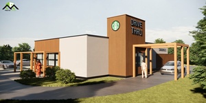 New Design Industrial Prefabricated Steel Structure Drive-thru Coffee Shop Club <b>Office</b> <b>Building</b> & Mall on Sale - Product Image 4