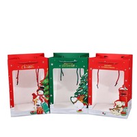 Sacs en papier personnalisés, impression couleur, pour les fêtes de Noël, sacs cadeaux, papier couché, en stock, prêts à être expédiés