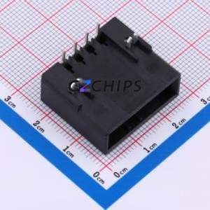 HC-3810-4AW-05 Wire-to-Board Pin Header Bent Lead Through Hole,P=3.81mm Connector 1x4P 3.81mm Right Angle Insert 4P - Product Image 1