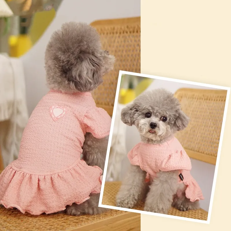 Dacron Summer Wear Cat Dog Dress Soft Sleeveless Dog Skirt Pet Puppy Girl Clothes