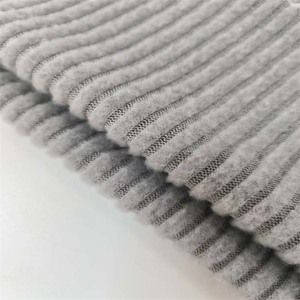 Vente en gros de <span class=keywords><strong>tissu</strong></span> côtelé épais pour vêtement tricoté en rayonne 220GSM <span class=keywords><strong>tissu</strong></span> côtelé brossé personnalisé 4*2 pour robe à manchettes - Product Image 2