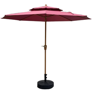 Parasol de terrasse haut de gamme à double colonne centrale pour l'extérieur, idéal pour la protection solaire dans les jardins, villas, maisons, sur les plages, balcons et pour le <span class=keywords><strong>camping</strong></span>. - Product Image 6
