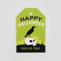 Cartes de décoration suspendues pour Halloween transfrontalières, décorations à thème Fête des Morts, marque-pages en carton Tête de mort et Citrouille
