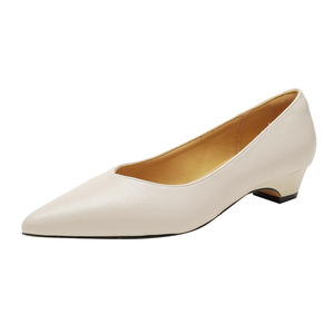 Elegantes Zapatos Planos de Mujer con Punta en Pico, de Cuero Genuino, Cómodos y Fáciles de Poner, Color Marrón, para Todas las Temporadas, Zapatos de Tacón Alto - Product Image 5
