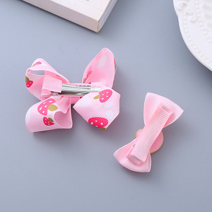 Lot <span class=keywords><strong>de</strong></span> 2 pinces et épingles à cheveux en tissu rose délicat, style doux, avec nœud, <span class=keywords><strong>accessoires</strong></span> mignons pour cheveux d'enfants, pour fêtes et tenues décontractées - Product Image 3