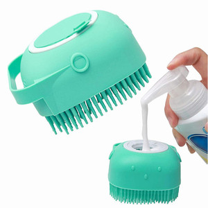 Hot Sale Pet Hair Massaging <b>Brush</b> Bathing Cleaning Gentle Squeezable Soap Bubble Bathing <b>Dog</b> <b>Brush</b> - Product Image 5