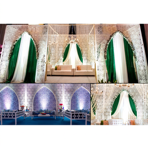 Décor contemporain moderne dans les coulisses d'un mariage marocain Toile de fond moderne magique pour votre mariage royal indien moderne canapé trône royaume-uni - Product Image 1