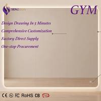 Miroir mural commercial pour fitness, gravure laser du logo disponible (OEM/ODM), cycle de production stable