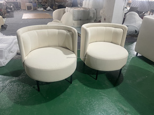 High Quality <strong>Fabric</strong> Upholstered Boucle <strong>Chair</strong> <strong>Club</strong> Negotiation <strong>Chair</strong> With Metal Leg for Restaurant <strong>Chairs</strong> and Tables - Product Image 2