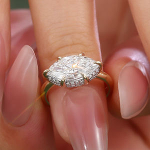 Provence jewelry real <b>solid</b> 18k gold ring IGI certification Super shiny 1.5carat lab diamond ring Western girl engagement ring - Product Image 3