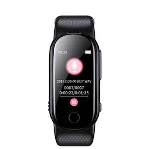 Voice Recorder Armbanduhr Digital Audio Recorder mit OLED Display Voice Activated Noise Cancel und Files Encryption MP3