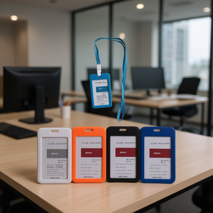 <b>ID</b> Card <b>Holder</b> With Lanyard 24Pcs Assorted Colors Badge Case For Office Use - Product Image 2