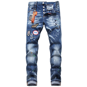 欧洲高端男士牛仔裤跨界独家新潮个性设计原创为D2单乞丐重刻 - Product Image 1