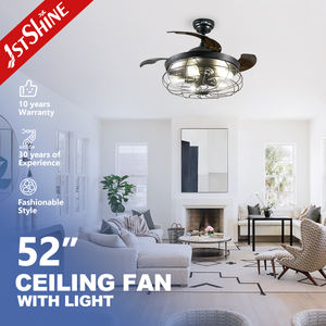 1stshine吊扇家居装饰天花板安装DC电机遥控伸缩叶片带灯吊扇 - Product Image 2