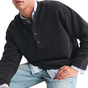 เสื้อฮู้ดดี้ผู้ชายแบบสองชิ้น คอปกติดกระดุม แขนยาว คุณภาพสูง - Product Image 1