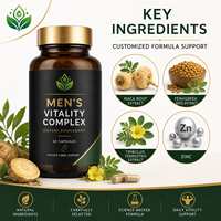 Complément alimentaire pour la vitalité masculine, marque privée OEM, 60 capsules, pour l'énergie et le bien-être quotidiens.