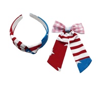 Fête de l'Indépendance 2026 : Vente en gros de nœuds et pinces à cheveux patriotiques pour filles aux couleurs des drapeaux des États-Unis – Accessoires capillaires