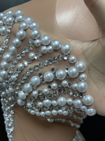 Novance Y5430 Produits les plus vendus Costumes de danse latine chics à franges en maille pour femmes Strass Perles Vêtements de scène pour chanteurs