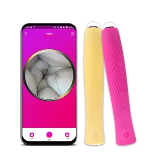 Nuovo prodotto di alta qualità popolare vagina hd videocamera dildo visivo con fotocamera portatile colposcopio dildo vibratore con fotocamera