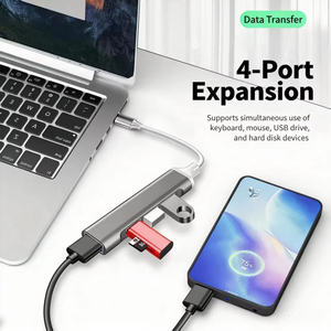 Hub USB-C multifonctionnel Jumon, station d'accueil stable avec 4 ports, connecteurs, adaptateur de séparation de type C, station d'accueil pour ordinateur portable - Product Image 3