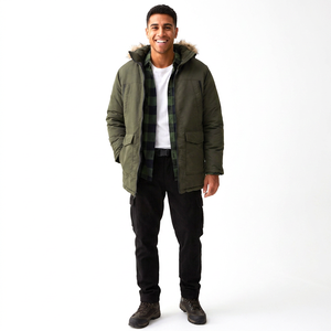 <b>Men's</b> High Quality Casual Winter Parka Warm Hooded Thick Coat with <b>White</b> Duck down Fill Plus Size Thermal Overcoat <b>Jackets</b> - Product Image 1