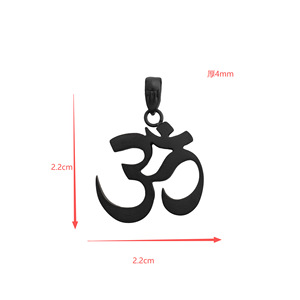 Collar con Colgante Clásico del Símbolo Budista OM para Hombres y Mujeres, Collar <span class=keywords><strong>de</strong></span> Acero Inoxidable con Sutra <span class=keywords><strong>de</strong></span> Yoga, Joyería <span class=keywords><strong>de</strong></span> Oración - Product Image 4