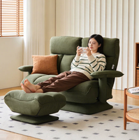 Canapé deux places luxueux et haut de gamme, pliable pour s'asseoir et se reposer, adapté au salon, au balcon ou à la chambre