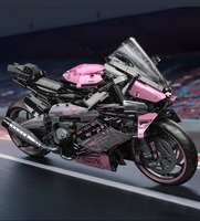 Ensemble de blocs de construction de moto HY 1:5, kit de modèle de course MOC compatible avec les briques Technic, jouet pour enfants et adultes, cadeau d'anniversaire