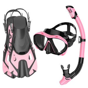 جودة عالية السائل سيليكون عدسة مزدوجة للماء الغوص مجموعة غص قناع وزعنفة للسباحة وfreediving - Product Image 3