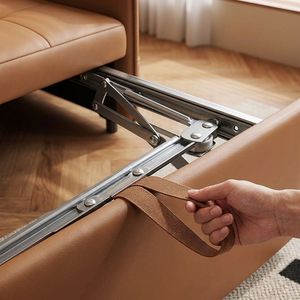Sofá Cama Modular Moderno 3 en 1 con Almacenamiento, Respaldo Ajustable, Tapicería de Cuero y Estructura de Hierro para Sala de Estar - Product Image 3