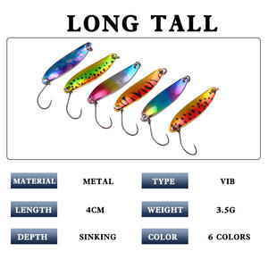 Señuelo giratorio Ytqhxy de 4 cm y 3.5 g con forma de hoja de sauce de colores para pesca de pez mandarín con cebo de fondo - Product Image 5