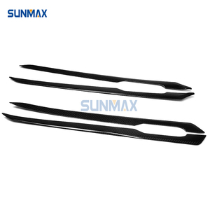 Bandes de panneau de porte en fibre de carbone sèche, garniture de couverture, accessoires intérieurs de voiture pour VW <span class=keywords><strong>Golf</strong></span> 8 MK8 GTI GTE <span class=keywords><strong>GTD</strong></span> R Line 2020 2021 <span class=keywords><strong>2022</strong></span> - Product Image 5