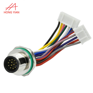 Montaje en panel M12 4P 5P macho hembra IP67 IP68 impermeable Circular <span class=keywords><strong>7</strong></span> 8 12 <span class=keywords><strong>Pin</strong></span> Sensor Cable conector muestra gratis - Product Image 1