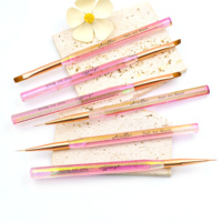 Pinceaux à ongles professionnels/DIY multifonctionnels Arsiffer en nylon avec manche en acrylique de qualité supérieure, vente chaude, logo personnalisé, pour gel UV