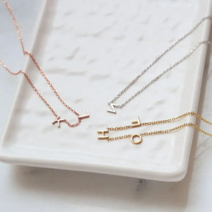 Collier ras du cou personnalisé avec lettres espacées fait à la main collier avec nom initial personnalisé pour cadeau de meilleur ami - Product Image 5