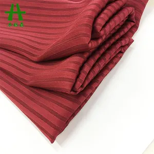 Mulinsen纺织100% 涤纶编织条纹缎面面料时尚