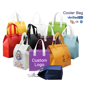 Custom Logo Size Non-Woven Bag Disposable Aluminum Foil Insulated Picnic Lunch Box Tote Grocery Food Cooler Bag - Product Image 1