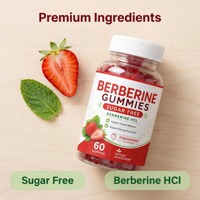 Gummies OEM de Berbérine HCl avec Cannelle de Ceylan, Chardon-Marie et Curcumine pour le Soutien du Métabolisme Glycémique – Complément Alimentaire