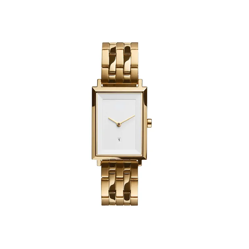 MV style square case stainless steel 316L strap IP plating swiss high quality quartz luxury womens oem watch