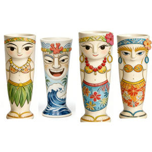 Productos Personalizados <span class=keywords><strong>Originales</strong></span> con Derecho de Autor, <span class=keywords><strong>Tazas</strong></span> de Cóctel de Porcelana Tropical Hawaiana, Catálogo de <span class=keywords><strong>Tazas</strong></span> Tiki de Cerámica para Bar - Product Image 1