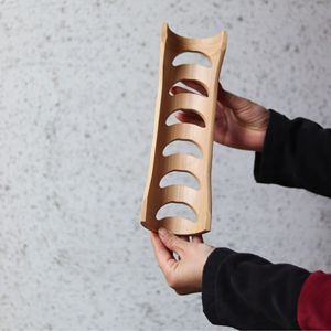 Bamboo Teacup Rack 28 Cm Long Minimalist Style Tea Set Storage Holder Reusable Drinkware Accessory - Product Image 4