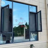 Ventanas Modernas de Aluminio con Aislamiento Acústico para Exteriores, con Vidrio Templado, Estilo Abatible, para Dormitorio y Villa - Mejor Precio