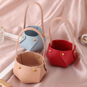 بو الجلود الزفاف مربع الحلوى حامل الحلوى حقيبة حلويات منظم الحلوى هدية للضيوف - Product Image 6