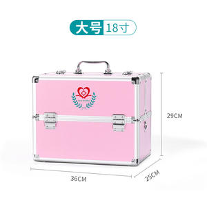 Caja de Medicina de doble apertura con cerradura de gran tamaño, caja de medicina multicapa familiar de gran capacidad al por mayor - Product Image 4