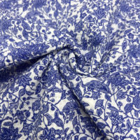Tissu en coton imprimé à la main, froissé, sans repassage, pour robe, sac pour enfant, 50 pouces, 80 g/m², en stock