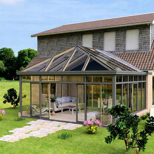 Kit de véranda moderne préfabriqué Yuantai en aluminium avec double vitrage trempé, incliné, étanche, personnalisé, pour villa autoportante 4 saisons - Product Image 2