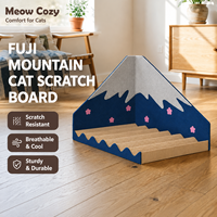 Lit grattoir pour chat en carton ondulé personnalisé, fabricant OEM de griffoirs pour chat au design montagne