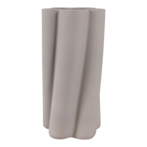 Vaso scanalato testurizzato moderno in gres per fiori, ideale per soggiorno, camera da letto, cucina, ufficio. - Product Image 1