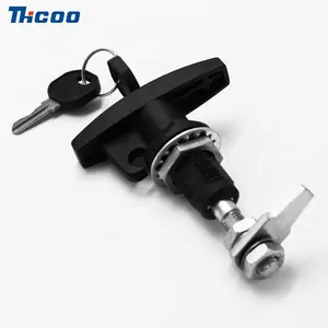 High Quality Black Coated Cabinet Door Cam Compression Latch T Handle Lock